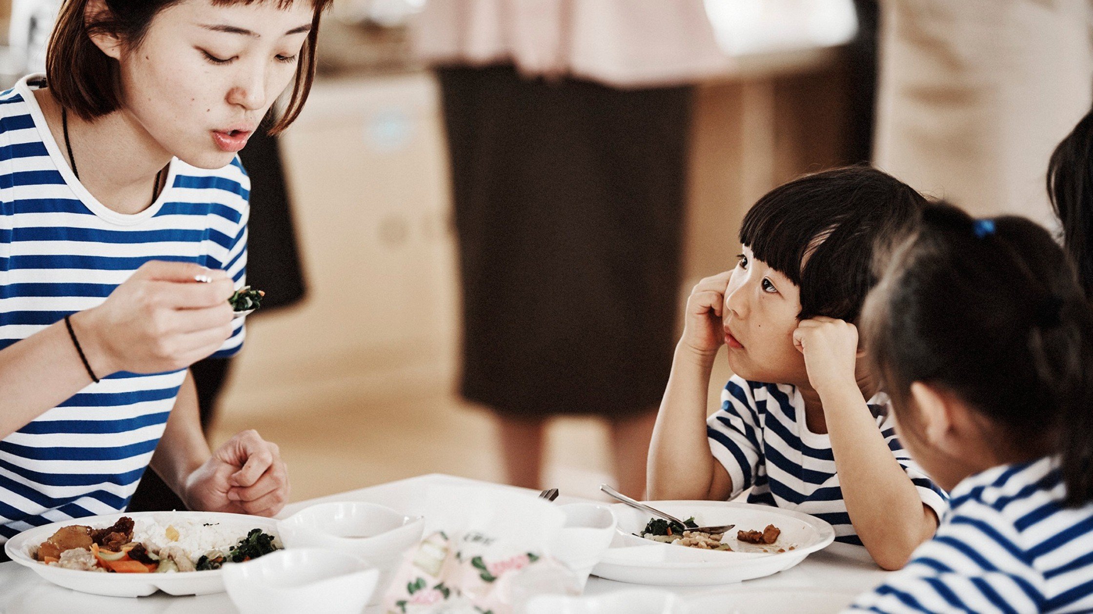 Everyday situations such as playing, eating, getting dressed, going outdoors