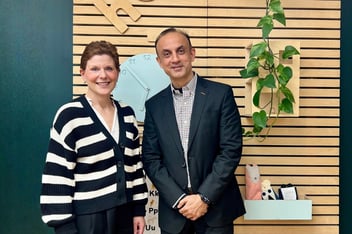 Photo of Ritesh Handa and CEO of HEI Schools, Inkeri Aimonen