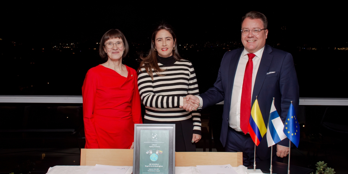 Signing ceremony at the Embassy of Finland in Colombia