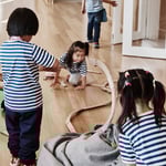 children engage in physical play in classroom