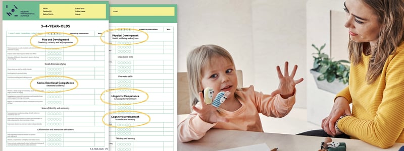 we assess children on various domains of development