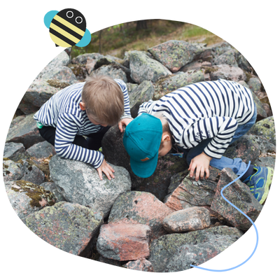 children-wonder-what-beneath-the-rock