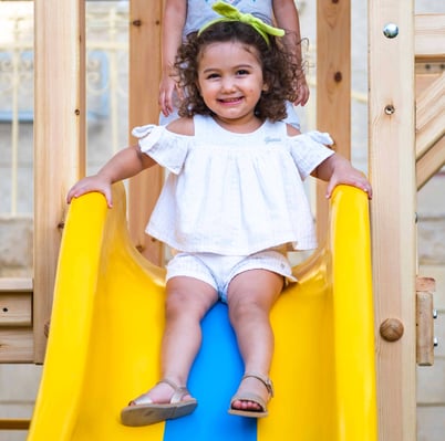 girl on slide