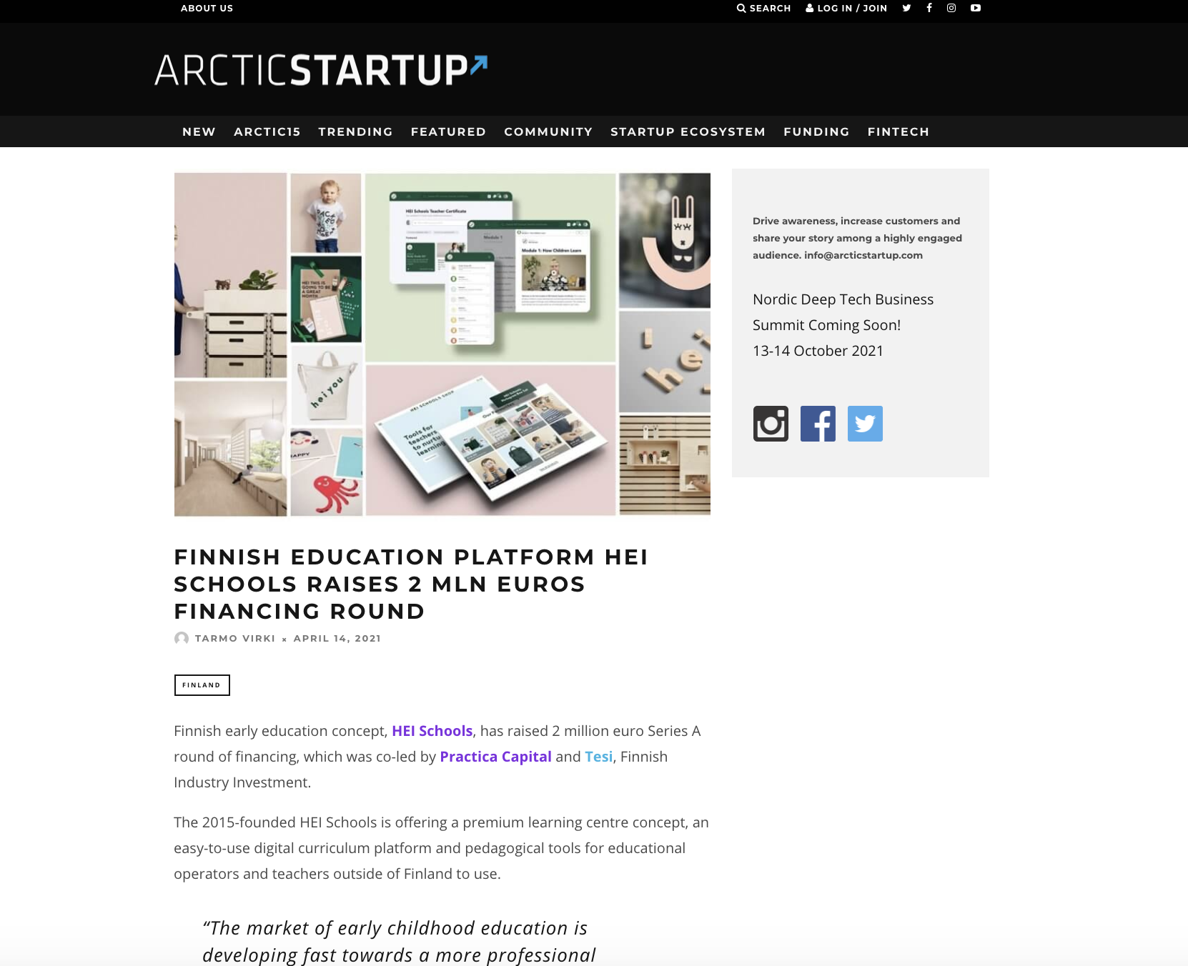 Arctic Startup April 2021