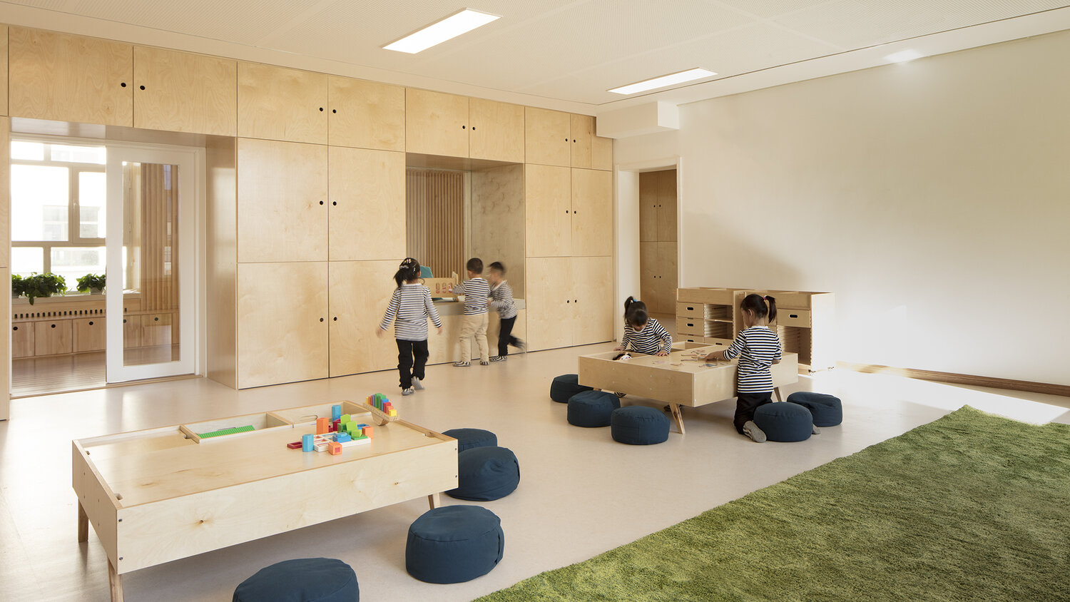 A typical HEI Schools classroom with children playing